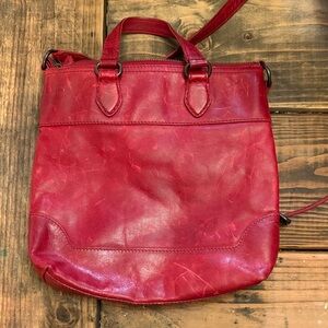 Frye Red Leather Shoulder Bag